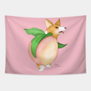 Corgi illustration Tapestry