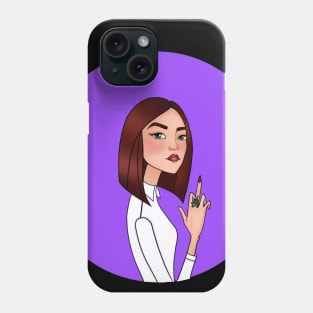 Angry girl in scandal Phone Case