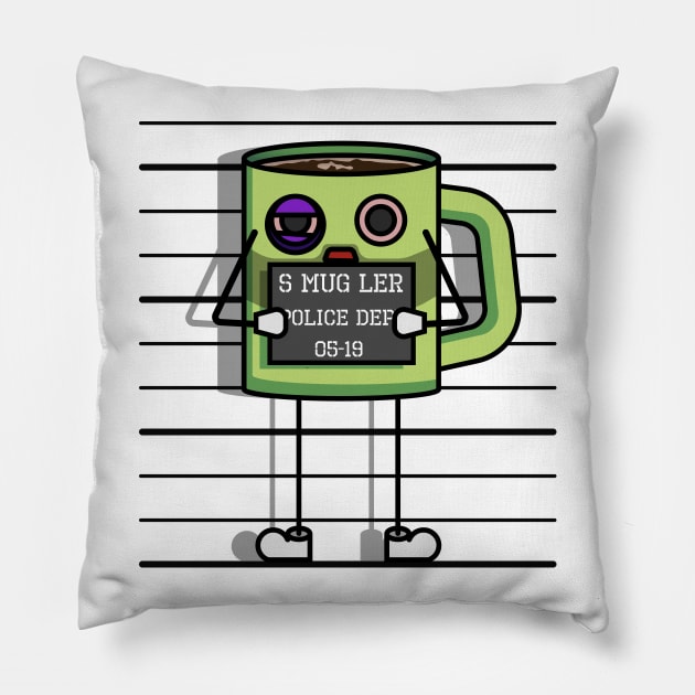 Mugshot Pillow by RhinoTheWrecker