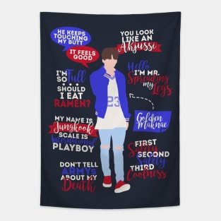 BTS Jungkook Quotes Tapestry