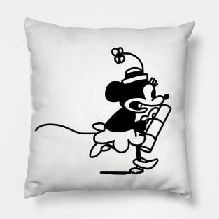 Steamboat Willie 1928 Cartoon Girl Mouse Pillow