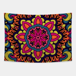 Colorful Oriental Rug Mandala Boho Pattern Tapestry