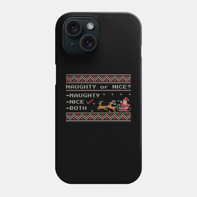 Nice Checked - Ugly Christmas Sweater Phone Case by Kicosh