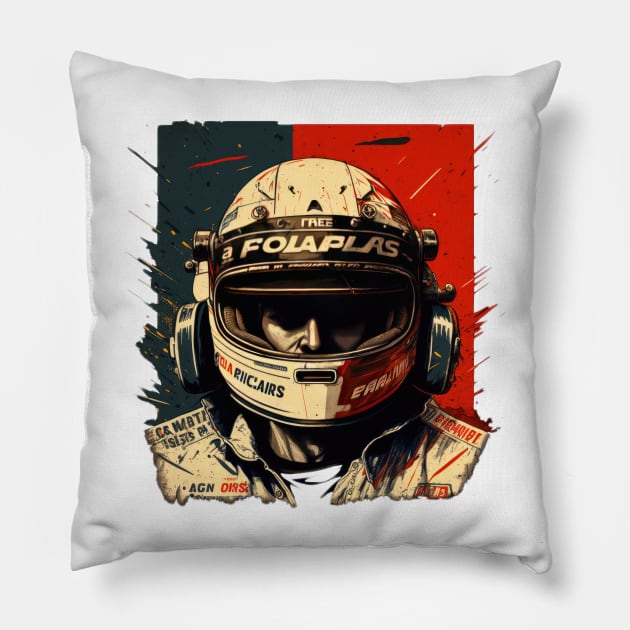 F1 driver's helmet Pillow by remixer2020