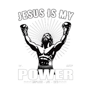 Jesus is my Power - Boxing Design T-Shirt