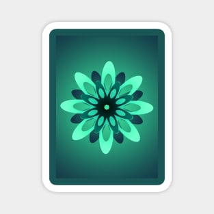 Green Flower Elegant Magnet