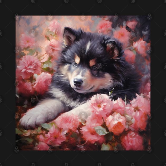 Finnish Lapphund Painting by Enchanted Reverie