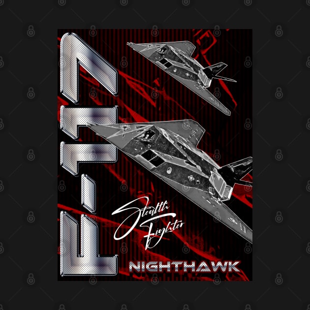 F-117 NIGHTHAWK T SHIRT STEALTH FIGHTER BOMBER JET PLANE by aeroloversclothing