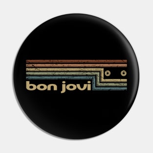 Bon Jovi Cassette Stripes Pin