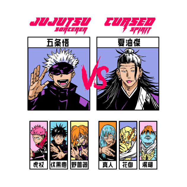 Jujutsu Sorcerers vs Cursed Spirits by constantine2454