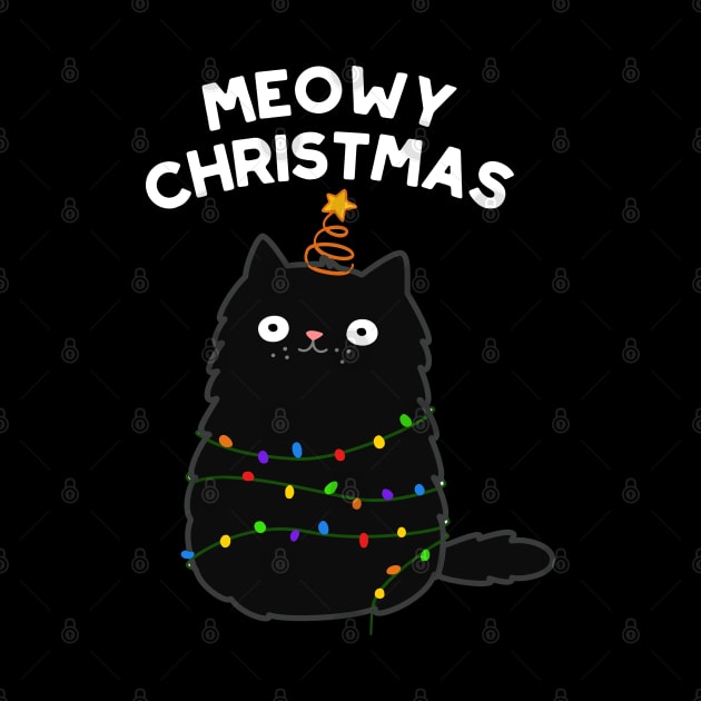 Meowy Christmas Cute Merry Cat Pun by punnybone