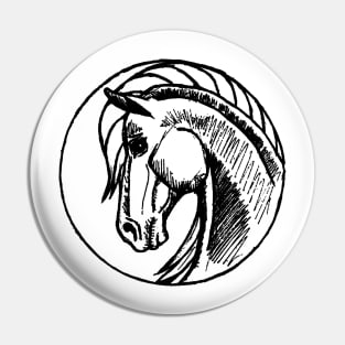 Horse medallion Pin