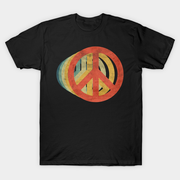 Discover Peace Symbol Retro Vintage Color - Peace - T-Shirt