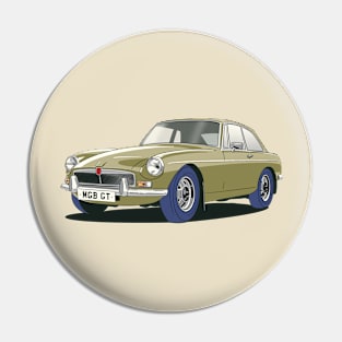 MGB GT Vintage Car in Bronze Metallic Pin