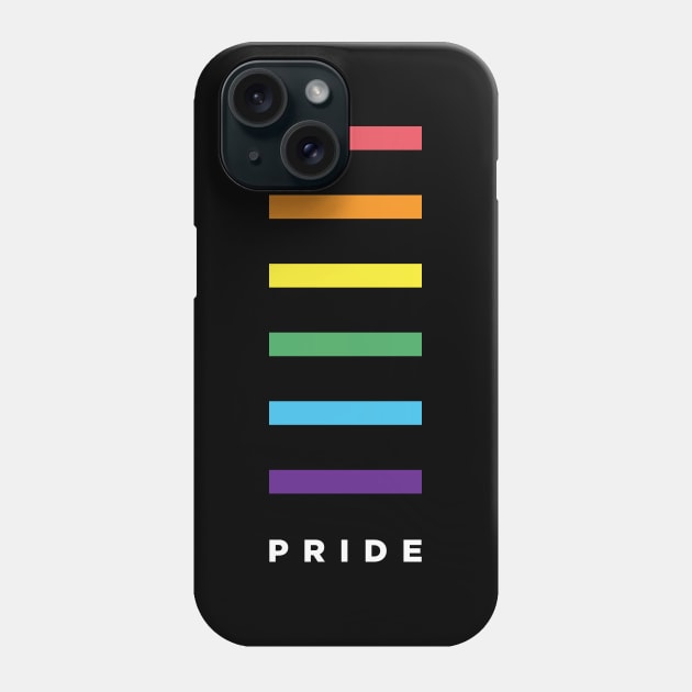 Minimalist LGBTQ Pride Flag Phone Case by BooTeeQue