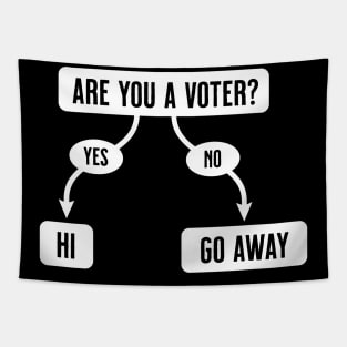 Are You A Voter? - Funny, Cute Flowchart Tapestry