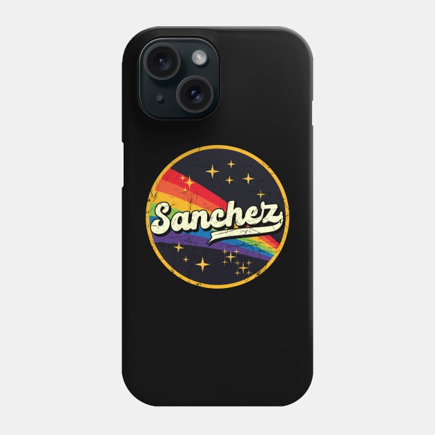 Sanchez // Rainbow In Space Vintage Grunge-Style Phone Case by LMW Art