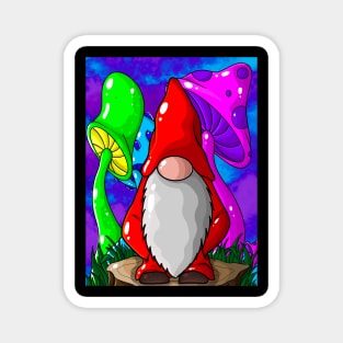 Mushroom Gnome Magnet