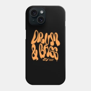 DRUM AND BASS  - Liquid Y2K Font (Orange) ) Phone Case