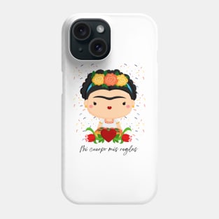 Mi cuerpo mis reglas my body my rules Frida Khalo Phone Case