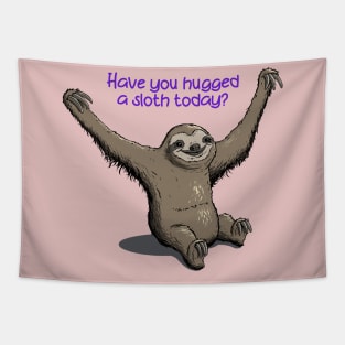 Hug a Sloth Tapestry