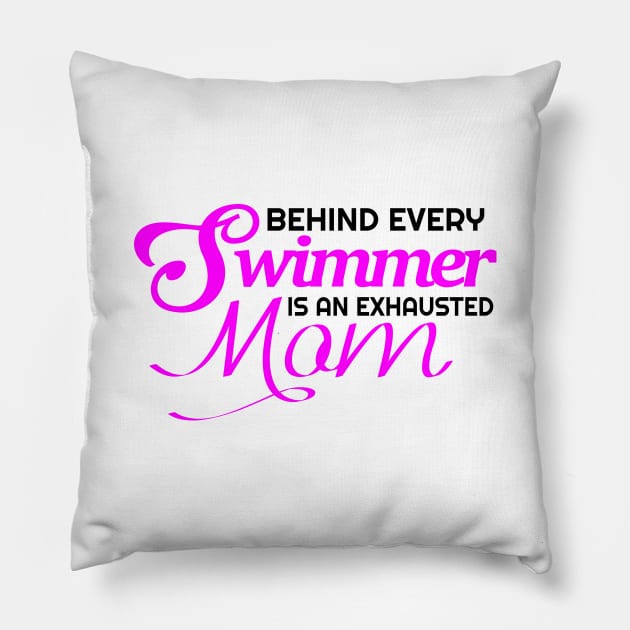 'Exhausted Mom' Hilarous Swimming Gift Pillow by ourwackyhome