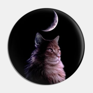 Moon Cat Pin