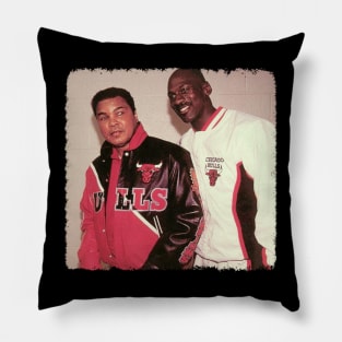 Muhammad Ali & Michael Jordan - Vintage Pillow