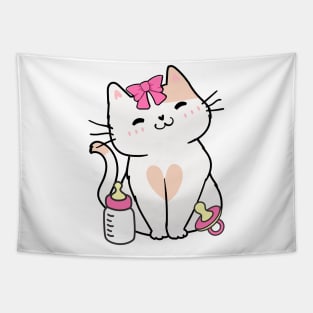 Cute Persian cat is a baby - girl Tapestry