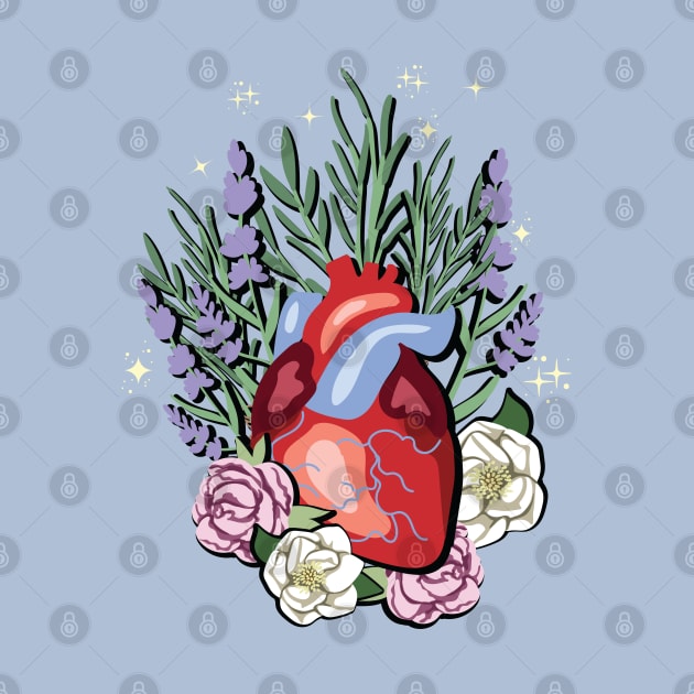 Heart with flowers by KMogenArt