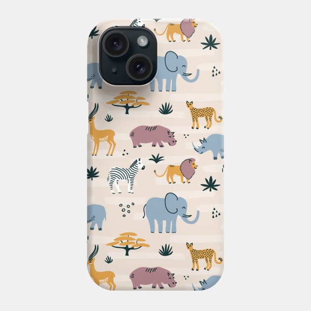 African animals pattern Phone Case by Vilmos Varga