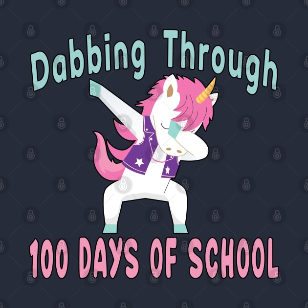 Dabbing Unicorn 100 Days of School Student Kids. by Maxx Exchange