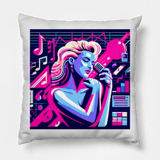 Vaporwave Diva 1980s Model Pillow