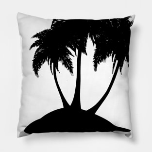 Minimal Black Palm Tree Pillow