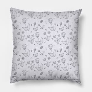 Hand Drawn Floral Pattern #4 Pillow