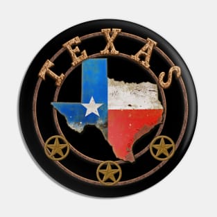 Texas Lone Star Map Wrought Iron Barn Art Pin