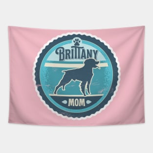 Brittany Mom - Distressed Brittany Silhouette Design Tapestry
