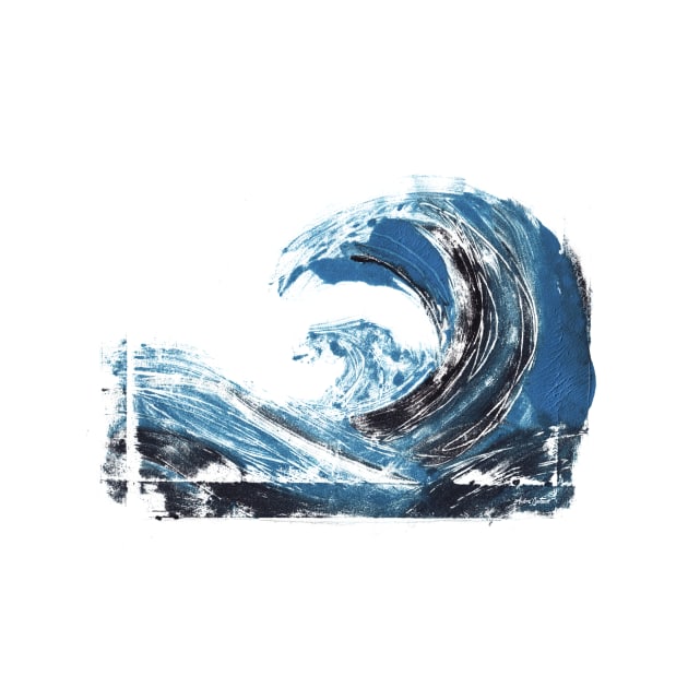 The Big Blue Wave by AndreIllustrates