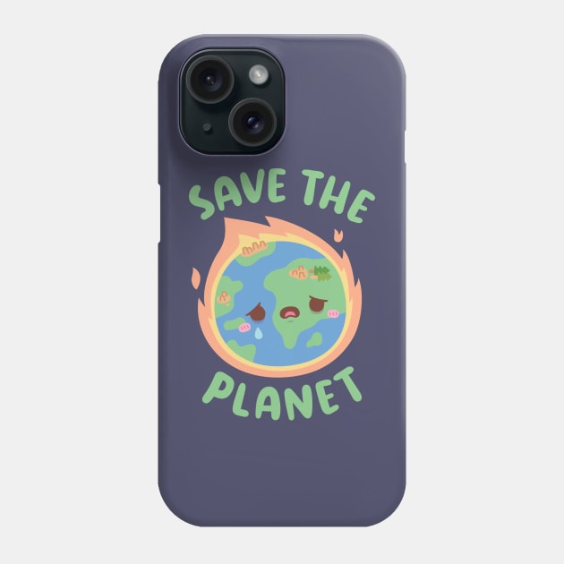 Crying Earth On Fire, Save The Planet Phone Case by rustydoodle