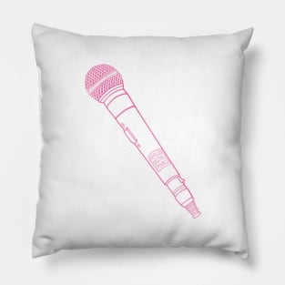 Microphone (Blush Red Lines) Analog / Music Pillow