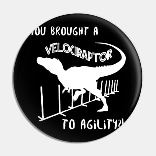 Velociraptor Agility - white Pin