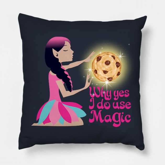 Baking bakery pastry chef magic fairy chocolate chip cookie Pillow by BigMRanch