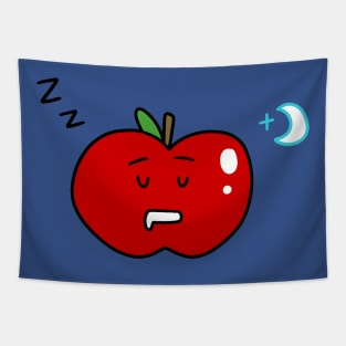 Sleepy Red Apple Tapestry