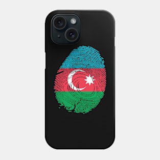 Flag of Azerbaijan in fingerprint Phone Case