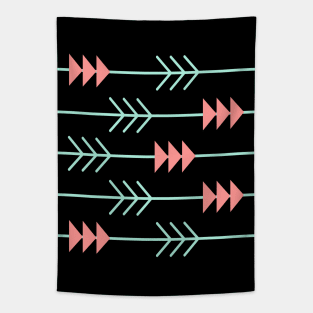 Arrow Shapes - Geometric Abstract Pattern - Pastel Graphic Design Tapestry