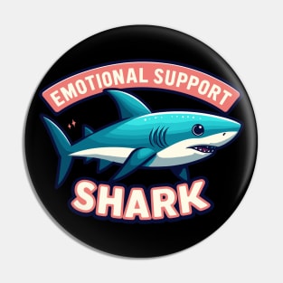 Funny Emotional Support Shark Pin