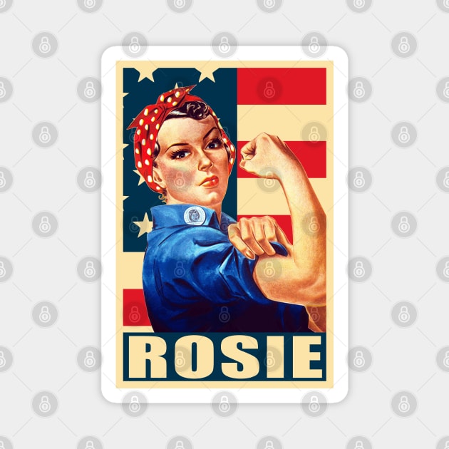 Rosie The Riveter We Can Do it Propaganda Pop Art Magnet by Nerd_art