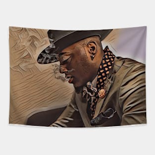 Gansta African American Man Tapestry