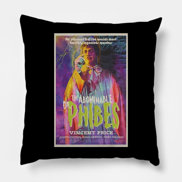 The Abominable Dr. Phibes Pillow by UnlovelyFrankenstein