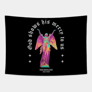 God Show His Mercy - Angels Prayer #001 Color by Holy Rebellions Tapestry